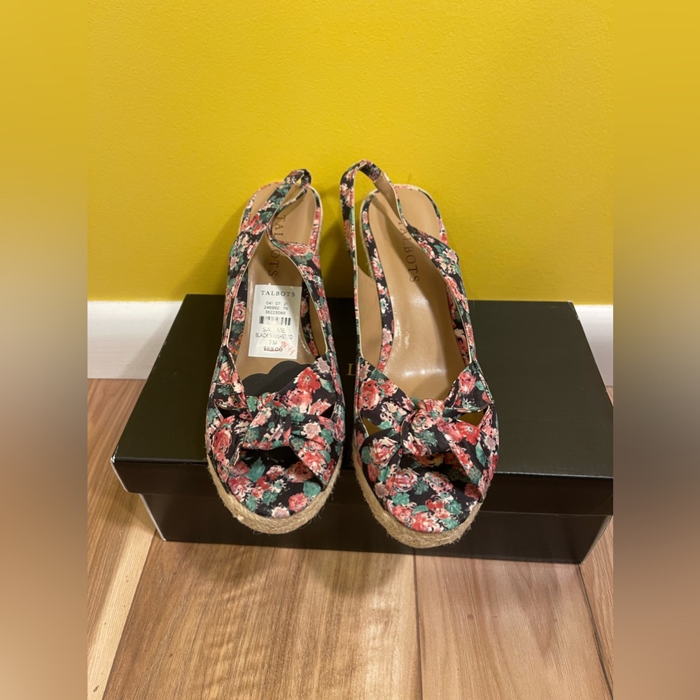 Talbots flowered espadrilles